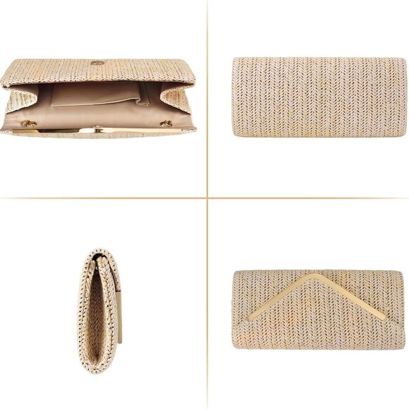 Clutch Purses for Women, Sparkling Envelope Evening Bag with Detachable Chain - Picture 7 of 7